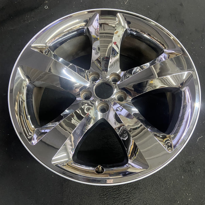 20" CHALLENGER 11-12 20x8, , chrome clad, lug nut centered between spokes - Side Profile
