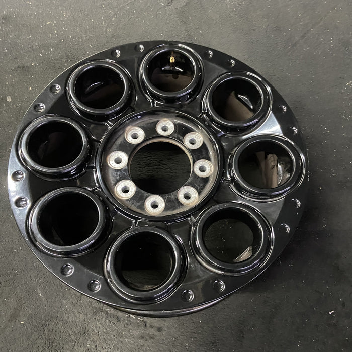 20" FORD F250SD PICKUP 23-25 20x8, , solid spoke, black, circle spoke Original - Close-Up Detail