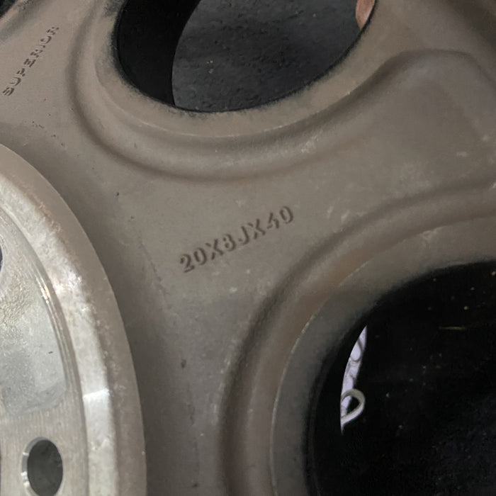 20" FORD F250SD PICKUP 23-25 20x8, , solid spoke, black, circle spoke Original - Back View