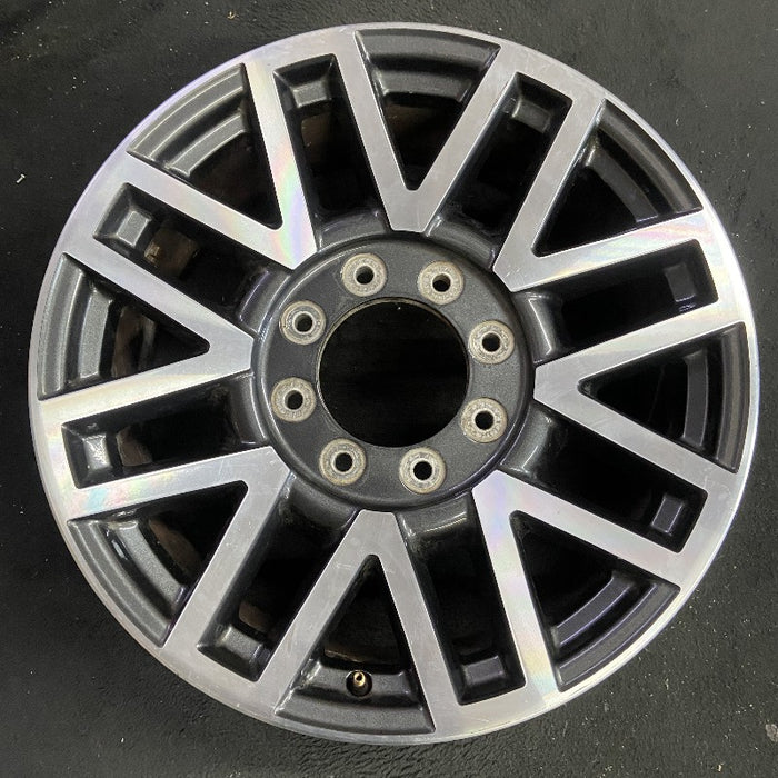 20" FORD F250SD PICKUP 17 20x8 aluminum TPMS 16 spoke 8 split spoke machined face dark gray pockets Original OEM Wheel Rim