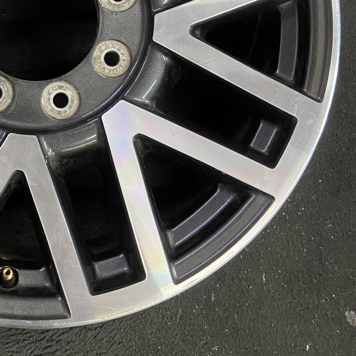 20" FORD F250SD PICKUP 17 20x8 aluminum TPMS 16 spoke 8 split spoke machined face dark gray pockets Original OEM Wheel Rim