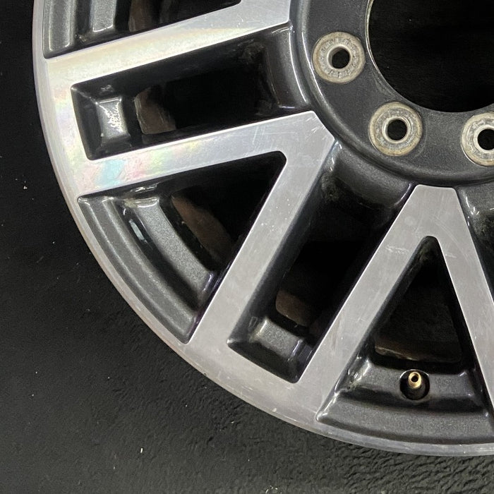 20" FORD F250SD PICKUP 17 20x8 aluminum TPMS 16 spoke 8 split spoke machined face dark gray pockets Original OEM Wheel Rim