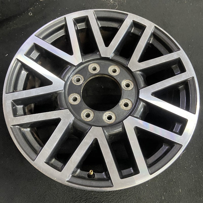 20" FORD F250SD PICKUP 17 20x8 aluminum TPMS 16 spoke 8 split spoke machined face dark gray pockets Original OEM Wheel Rim
