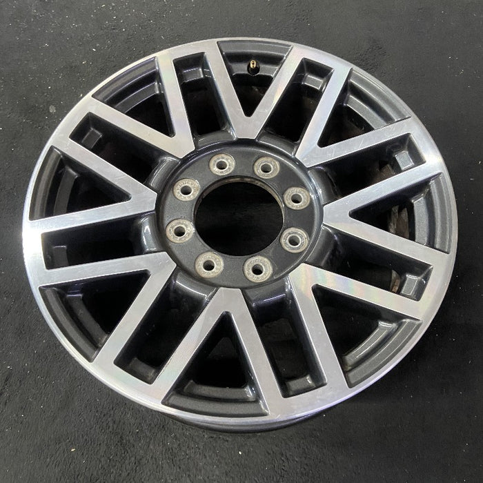 20" FORD F250SD PICKUP 17 20x8 aluminum TPMS 16 spoke 8 split spoke machined face dark gray pockets Original OEM Wheel Rim