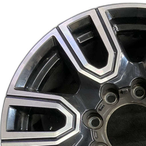 20" SIERRA 2500 PICKUP 20 20x8.5 12 spoke machined face accents black opt PYU - Angle View