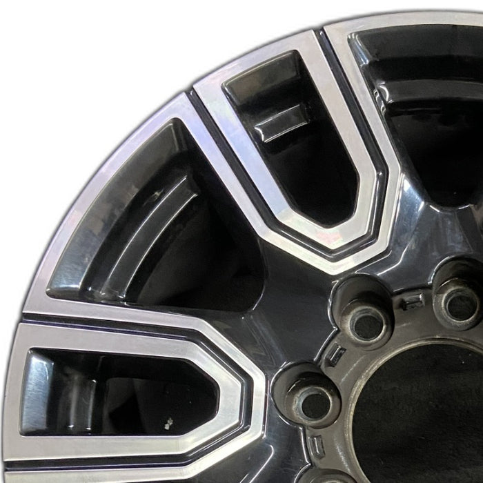 20" SIERRA 2500 PICKUP 20 20x8.5 12 spoke machined face accents black opt PYU - Angle View