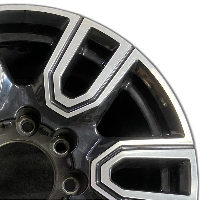 20" SIERRA 2500 PICKUP 20 20x8.5 12 spoke machined face accents black opt PYU - Side Profile