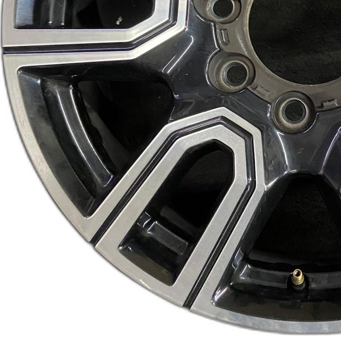 20" SIERRA 2500 PICKUP 20 20x8.5 12 spoke machined face accents black opt PYU - Back View