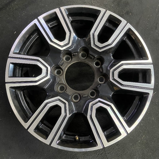 20" SIERRA 2500 PICKUP 20 20x8.5 12 spoke machined face accents black opt PYU - Front View