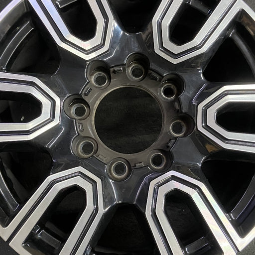 20" SIERRA 2500 PICKUP 20 20x8.5 12 spoke machined face accents black opt PYU - Angle View