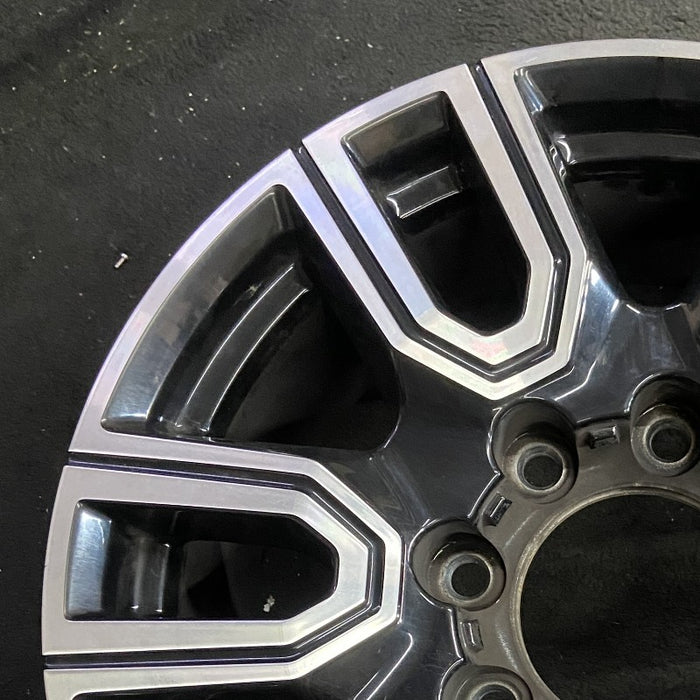 20" SIERRA 2500 PICKUP 20 20x8.5 12 spoke machined face accents black opt PYU - Side Profile