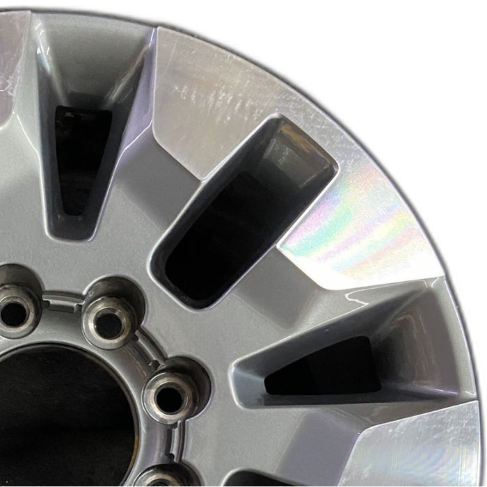 20" SILVERADO 2500 PICKUP 21-23 20x8.5 10 spoke machined gray opt Q86 dark gray - Side Profile