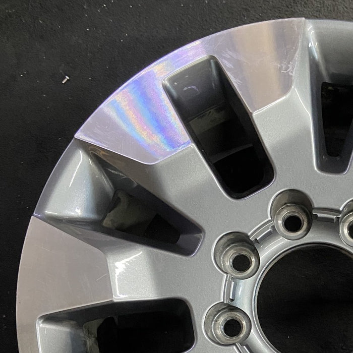 20" SILVERADO 2500 PICKUP 21-23 20x8.5 10 spoke machined gray opt Q86 dark gray - Side Profile