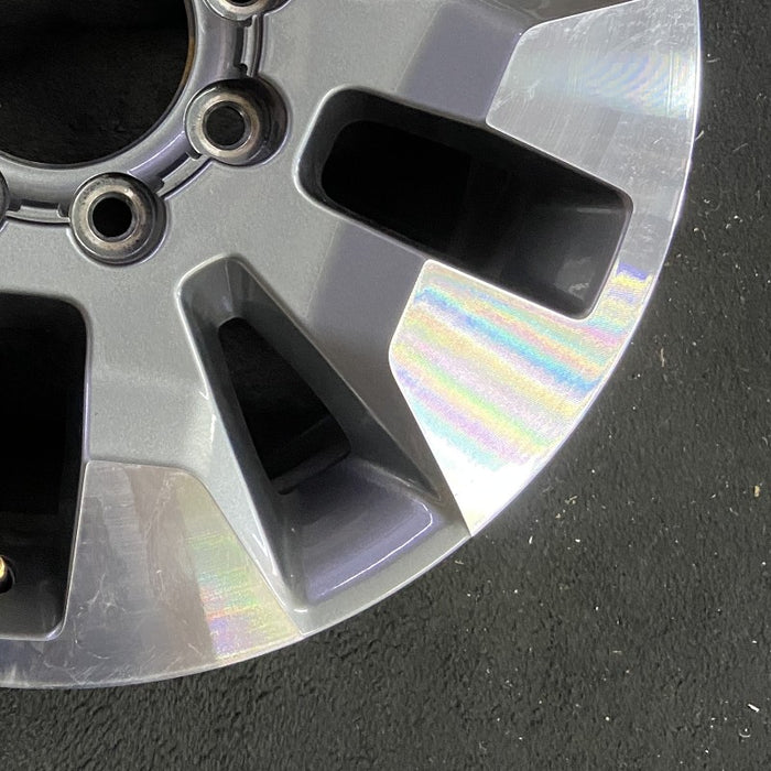 20" SILVERADO 2500 PICKUP 21-23 20x8.5 10 spoke machined gray opt Q86 dark gray - Back View