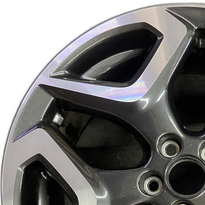 18" XV CROSSTREK 18 18x7 alloy w/machined face Limited dark gray Original OEM - Angle View