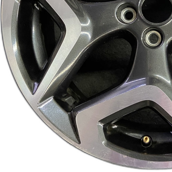 18" XV CROSSTREK 18 18x7 alloy w/machined face Limited dark gray Original OEM - Back View
