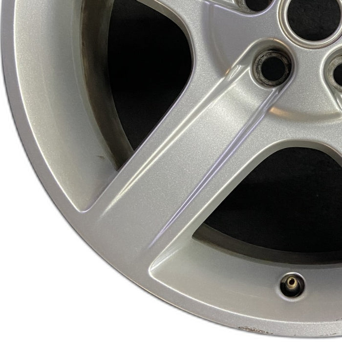 20" DEFENDER 20-24 20x8.5 5 spoke grooved spoke silver Original OEM Wheel Rim - Back View