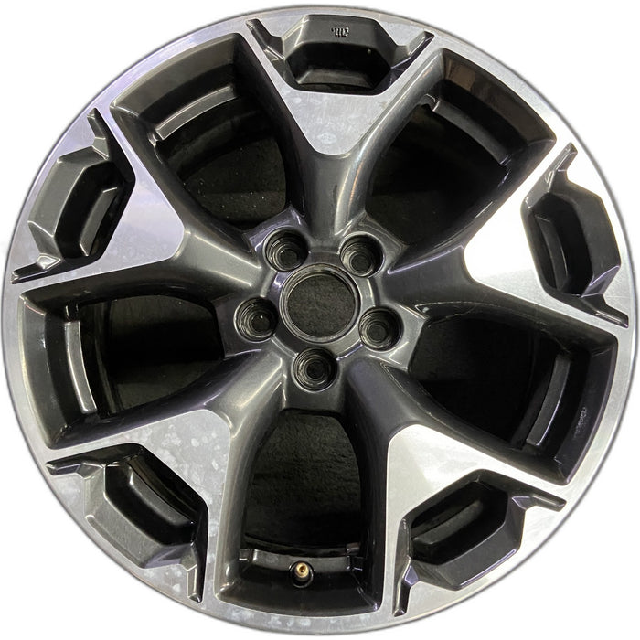 17" XV CROSSTREK 18-20 17x7 , w/machined face Original OEM Wheel Rim - Front View