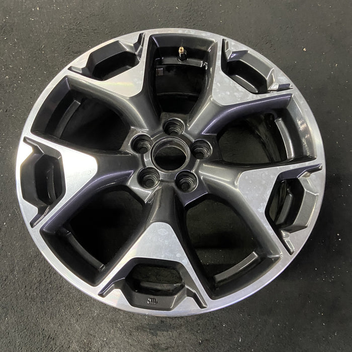 17" XV CROSSTREK 18-20 17x7 , w/machined face Original OEM Wheel Rim - Close-Up Detail