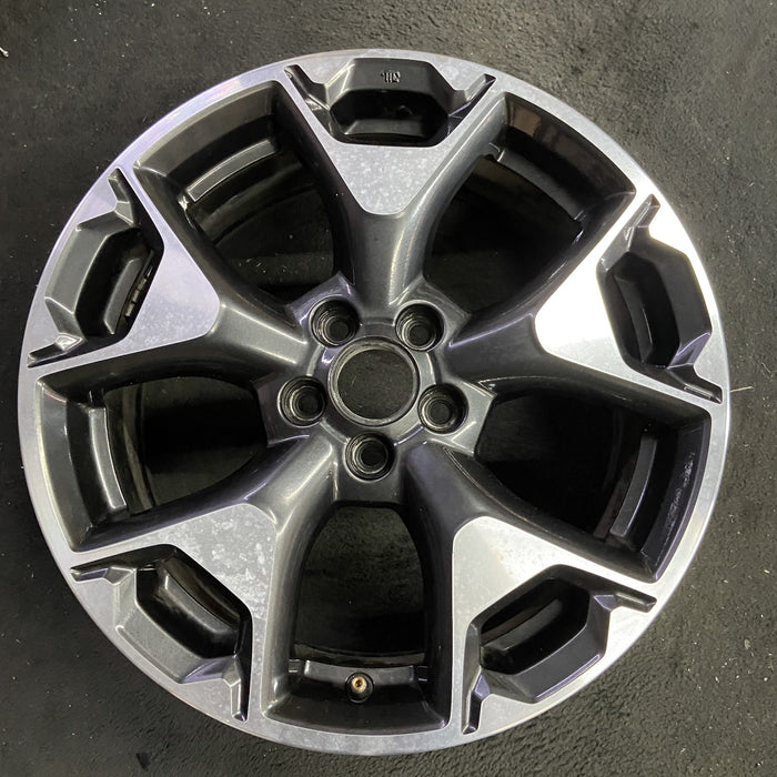 17" XV CROSSTREK 18-20 17x7 , w/machined face Original OEM Wheel Rim - Angle View