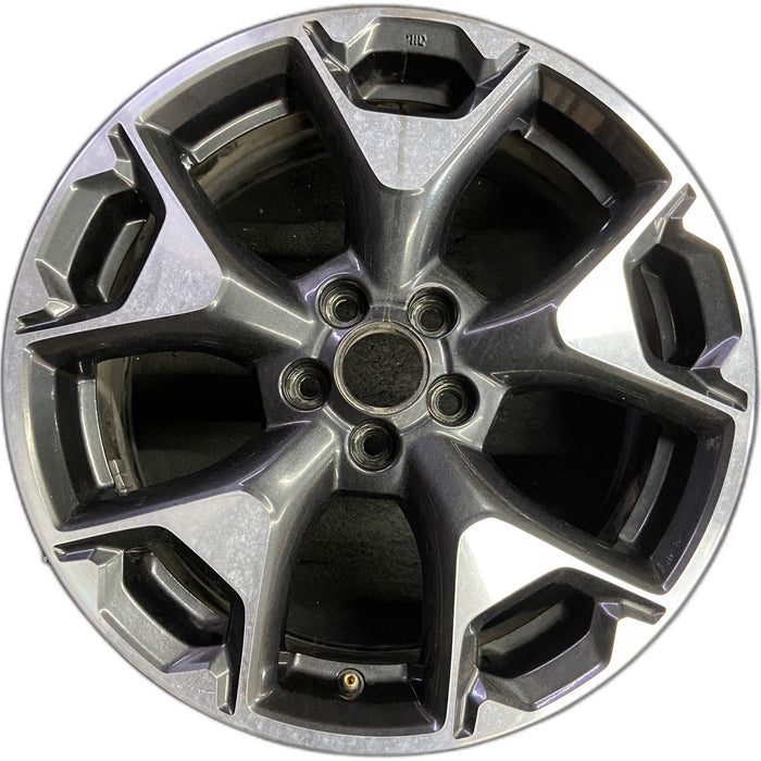 17" XV CROSSTREK 18-20 17x7 , w/machined face Original OEM Wheel Rim - Front View