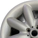 17" MINI COOPER 03-06 17x7 alloy 8 spoke white Original OEM Wheel Rim - Angle View