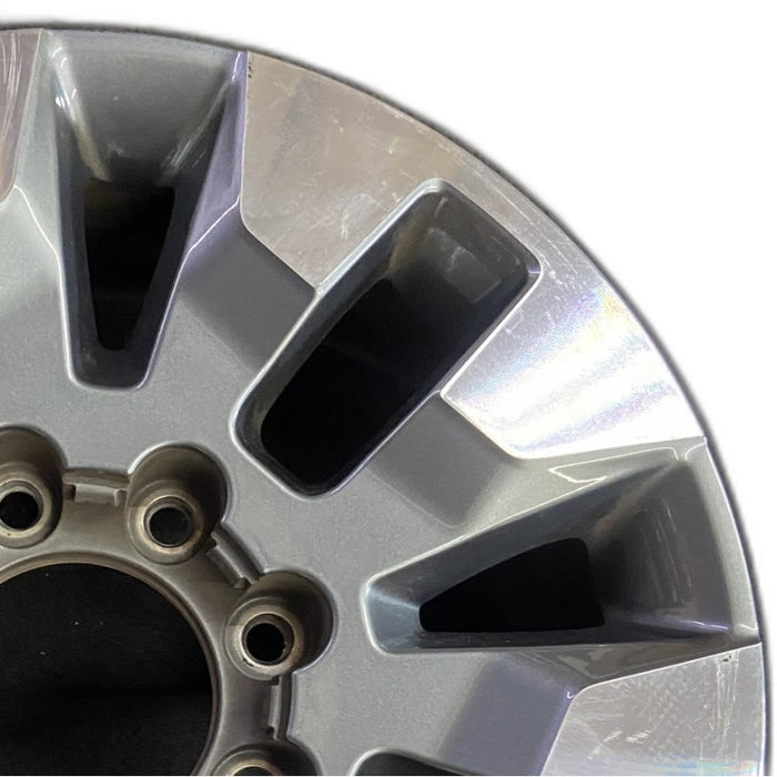20" SILVERADO 2500 PICKUP 21-23 20x8.5 10 spoke machined gray opt Q86 dark gray - Side Profile