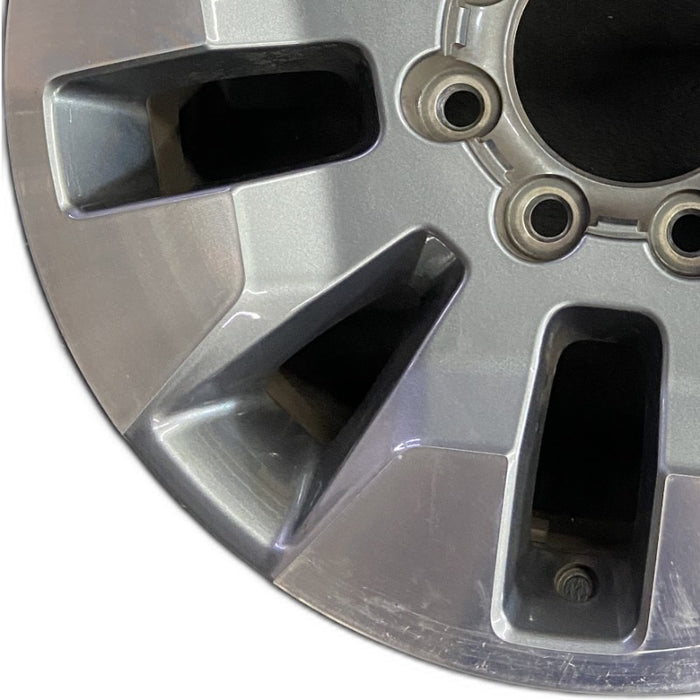 20" SILVERADO 2500 PICKUP 21-23 20x8.5 10 spoke machined gray opt Q86 dark gray - Back View