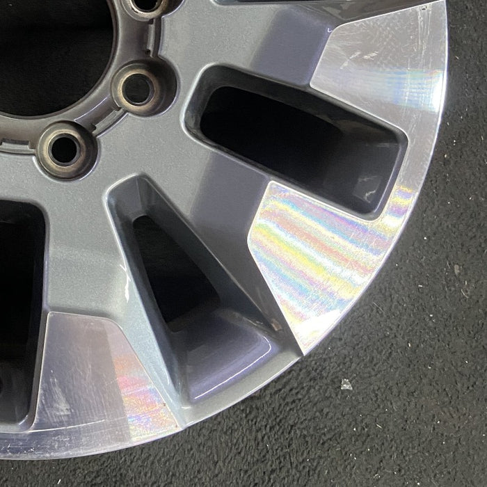 20" SILVERADO 2500 PICKUP 21-23 20x8.5 10 spoke machined gray opt Q86 dark gray - Back View