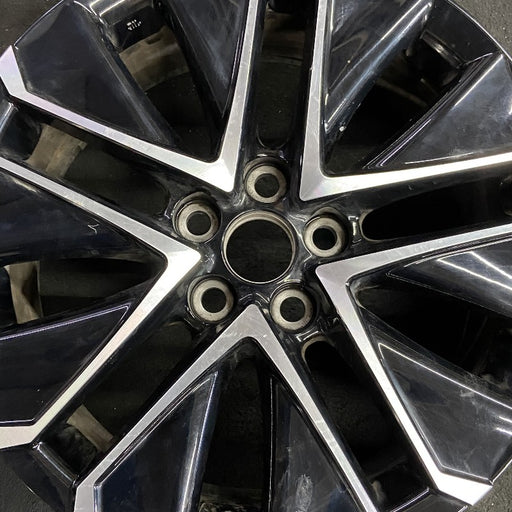 19" MIRAI 21-24 19x8 5 V spoke machined black Original OEM Wheel Rim - Angle View
