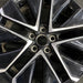 19" MIRAI 21-24 19x8 5 V spoke machined black Original OEM Wheel Rim - Angle View