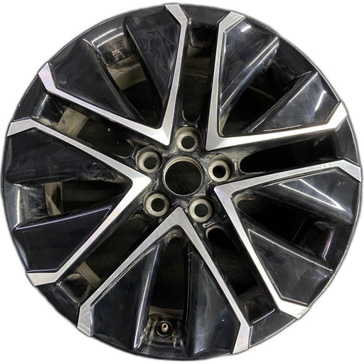 19" MIRAI 21-24 19x8 5 V spoke machined black Original OEM Wheel Rim - Front View