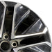 19" MIRAI 21-24 19x8 5 V spoke machined black Original OEM Wheel Rim - Side Profile