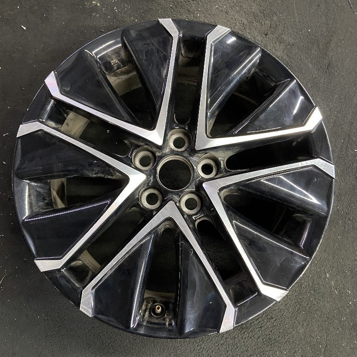 19" MIRAI 21-24 19x8 5 V spoke machined black Original OEM Wheel Rim - Additional View