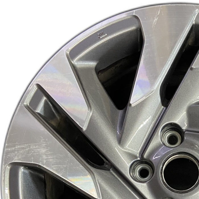 18" LEGACY 23-24 18x7.5 alloy Sedan machined face with pockets Original OEM - Angle View