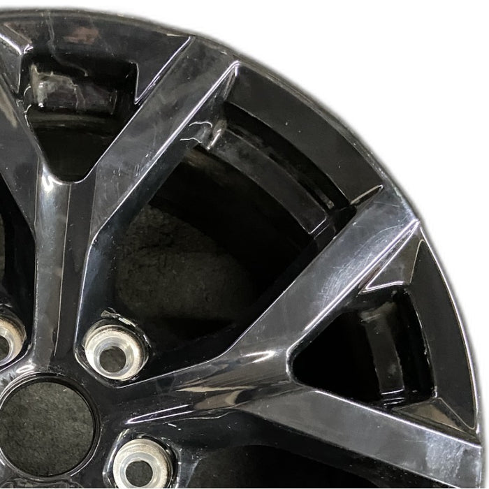 18" GRAND CHEROKEE 24 18x8 5 spoke Y spoke black Original OEM Wheel Rim - Side Profile