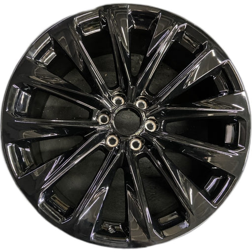 24" ESCALADE 25 24x9.5 12 spoke black opt 5FE Original OEM Wheel Rim - Front View