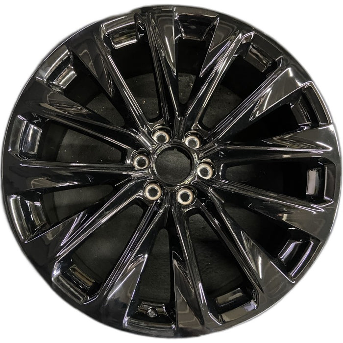 24" ESCALADE 25 24x9.5 12 spoke black opt 5FE Original OEM Wheel Rim - Front View