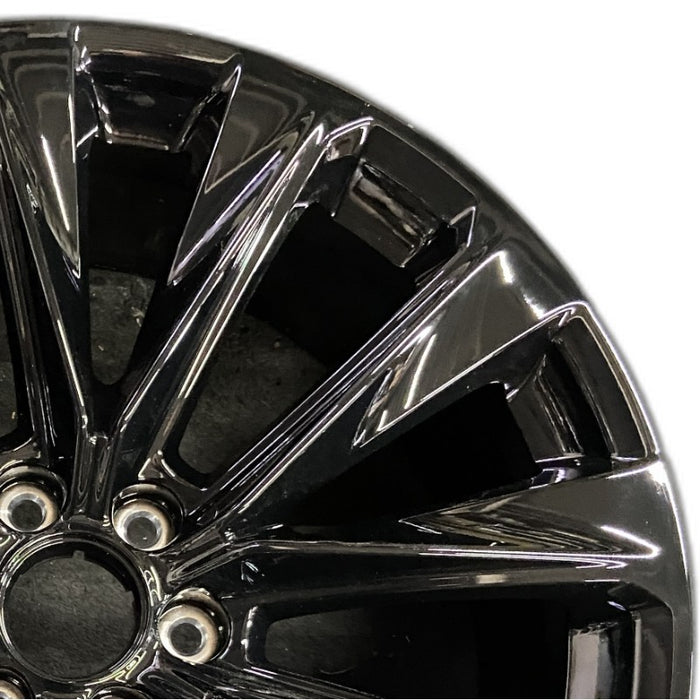 24" ESCALADE 25 24x9.5 12 spoke black opt 5FE Original OEM Wheel Rim - Side Profile
