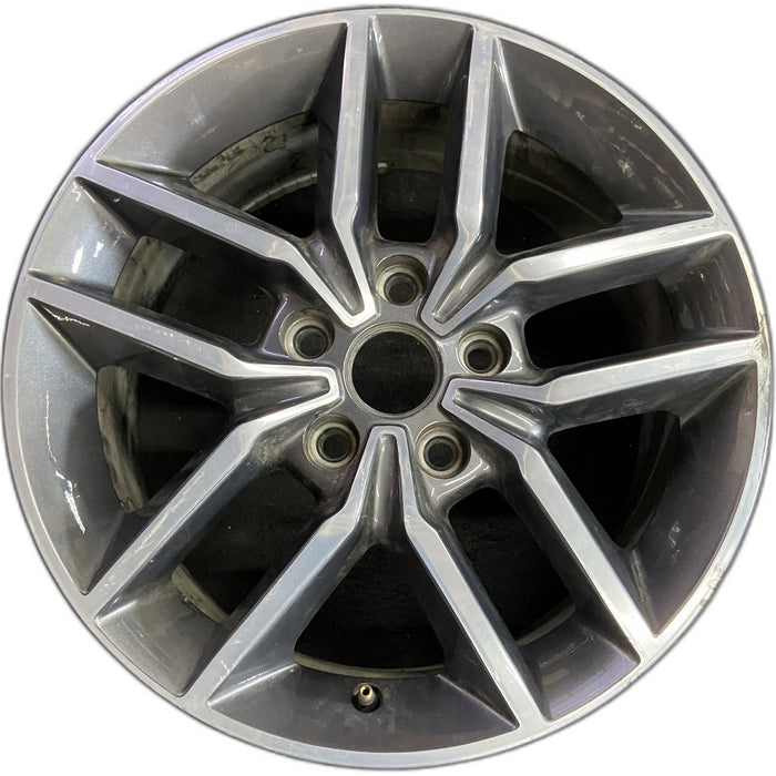 18" GRAND CHEROKEE 17 18x8, aluminum, w/o 75th Anniversary package; polished with pockets, gray pockets Original OEM Wheel Rim