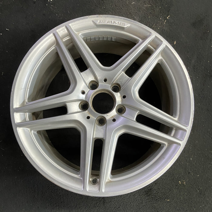 18" MERCEDES C-CLASS 08-09 204 Type; C300, 18x8.5 Original OEM Wheel Rim - Angle View