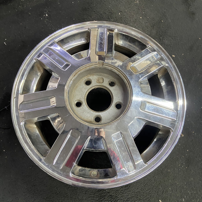 16" DEVILLE 03-05 5 lug, Base, 16x7, , chrome, opt QC6 Original OEM Wheel Rim - Side Profile