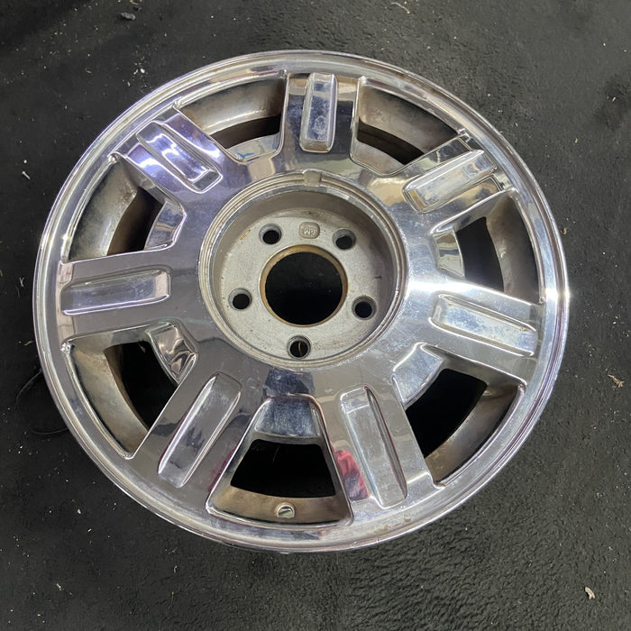 16" DEVILLE 03-05 5 lug, Base, 16x7, , chrome, opt QC6 Original OEM Wheel Rim - Side Profile