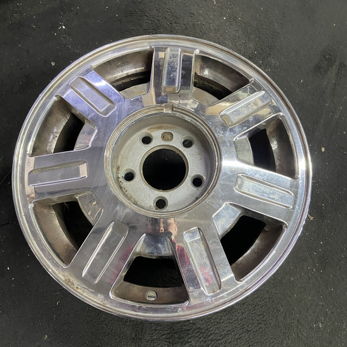 16" DEVILLE 03-05 5 lug, Base, 16x7, , chrome, opt QC6 Original OEM Wheel Rim - Side Profile