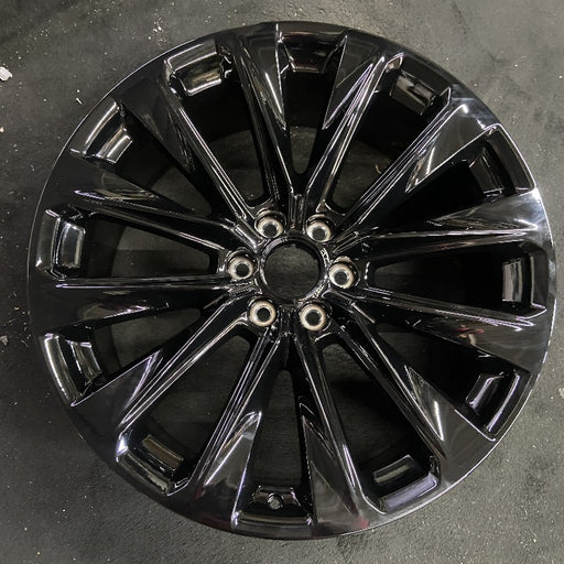 24" ESCALADE 25 24x9.5 12 spoke black opt 5FE Original OEM Wheel Rim - Front View