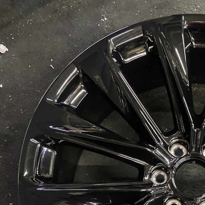 24" ESCALADE 25 24x9.5 12 spoke black opt 5FE Original OEM Wheel Rim - Side Profile