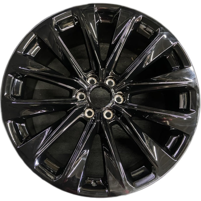 24" ESCALADE 25 24x9.5 12 spoke black opt 5FE Original OEM Wheel Rim - Front View
