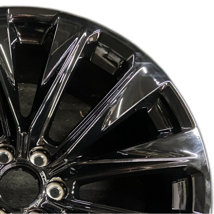 24" ESCALADE 25 24x9.5 12 spoke black opt 5FE Original OEM Wheel Rim - Side Profile
