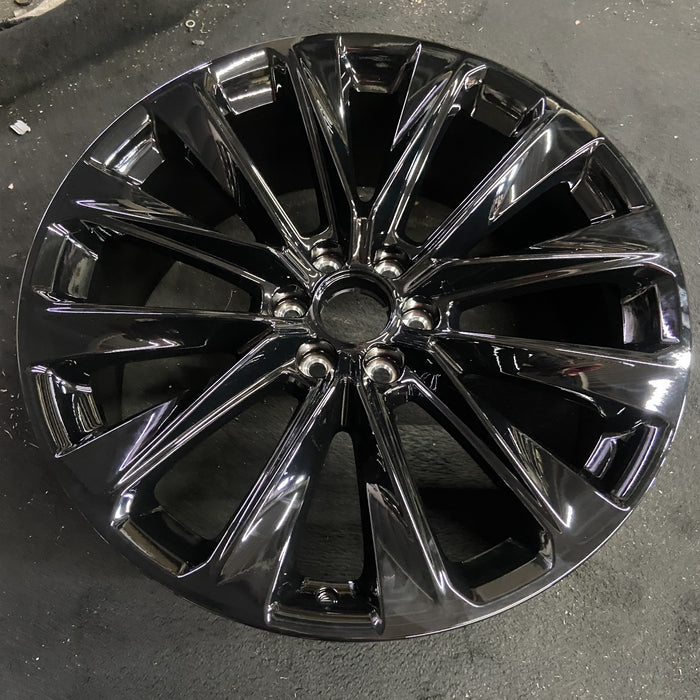 24" ESCALADE 25 24x9.5, 12 spoke, black Original OEM Wheel Rim - Side Profile
