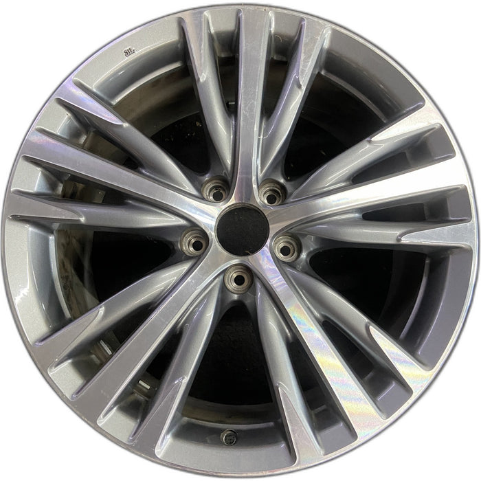 19" INFINITI Q50 18-19 19x8.5 , 15 spoke, alternating V spoke Original OEM - Front View